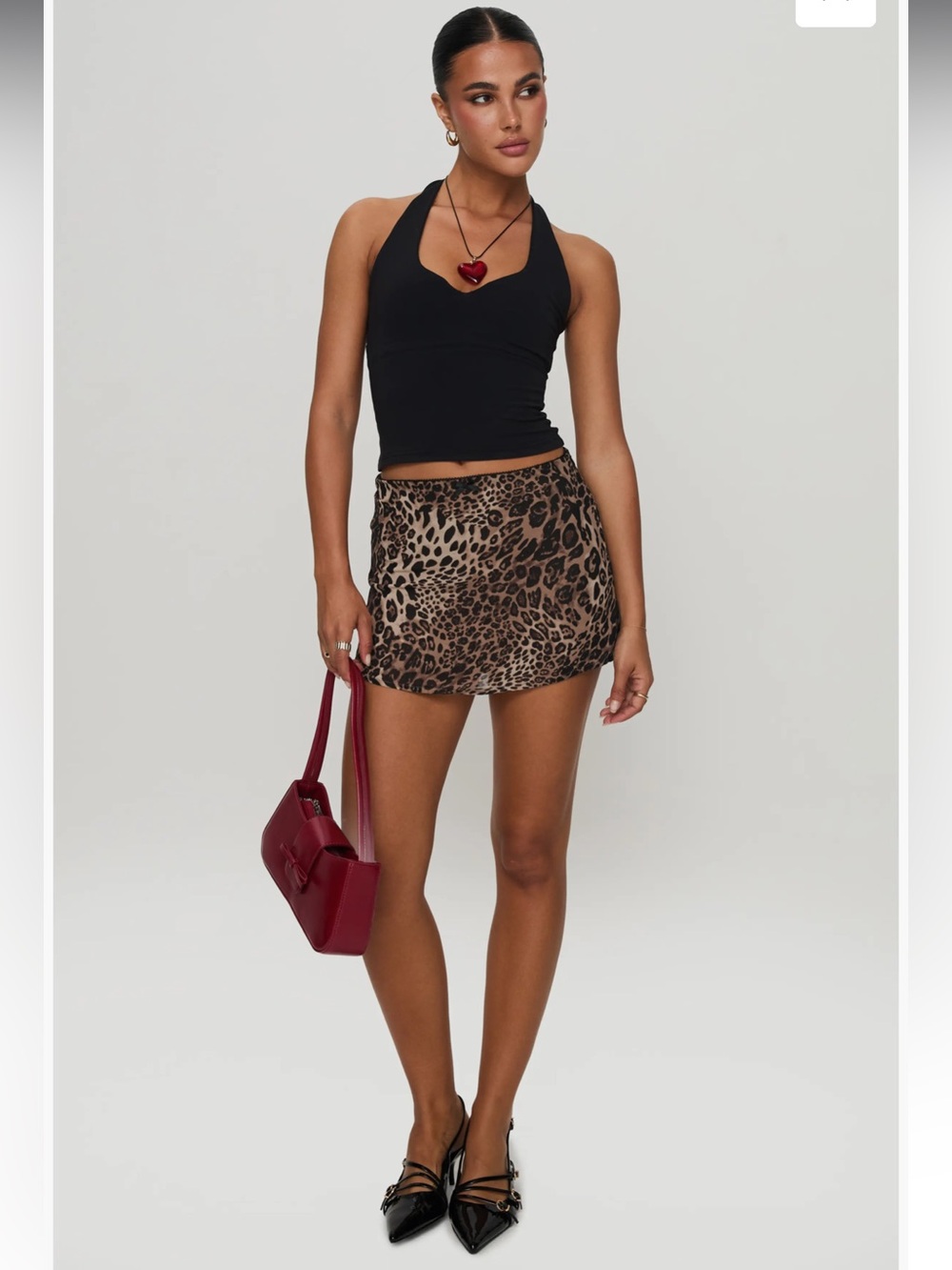 NWT Princess Polly Tejano Leopard Miniskirt